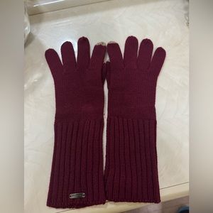 Calvin Klein Burgundy Gloves